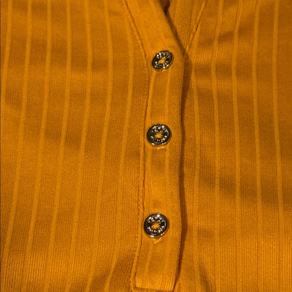 EUC TOMMY HILFIGER Sportswear XXL Henley Ribbed Top V-Neck 3-Button 3/4 Sleeve - Picture 9 of 10